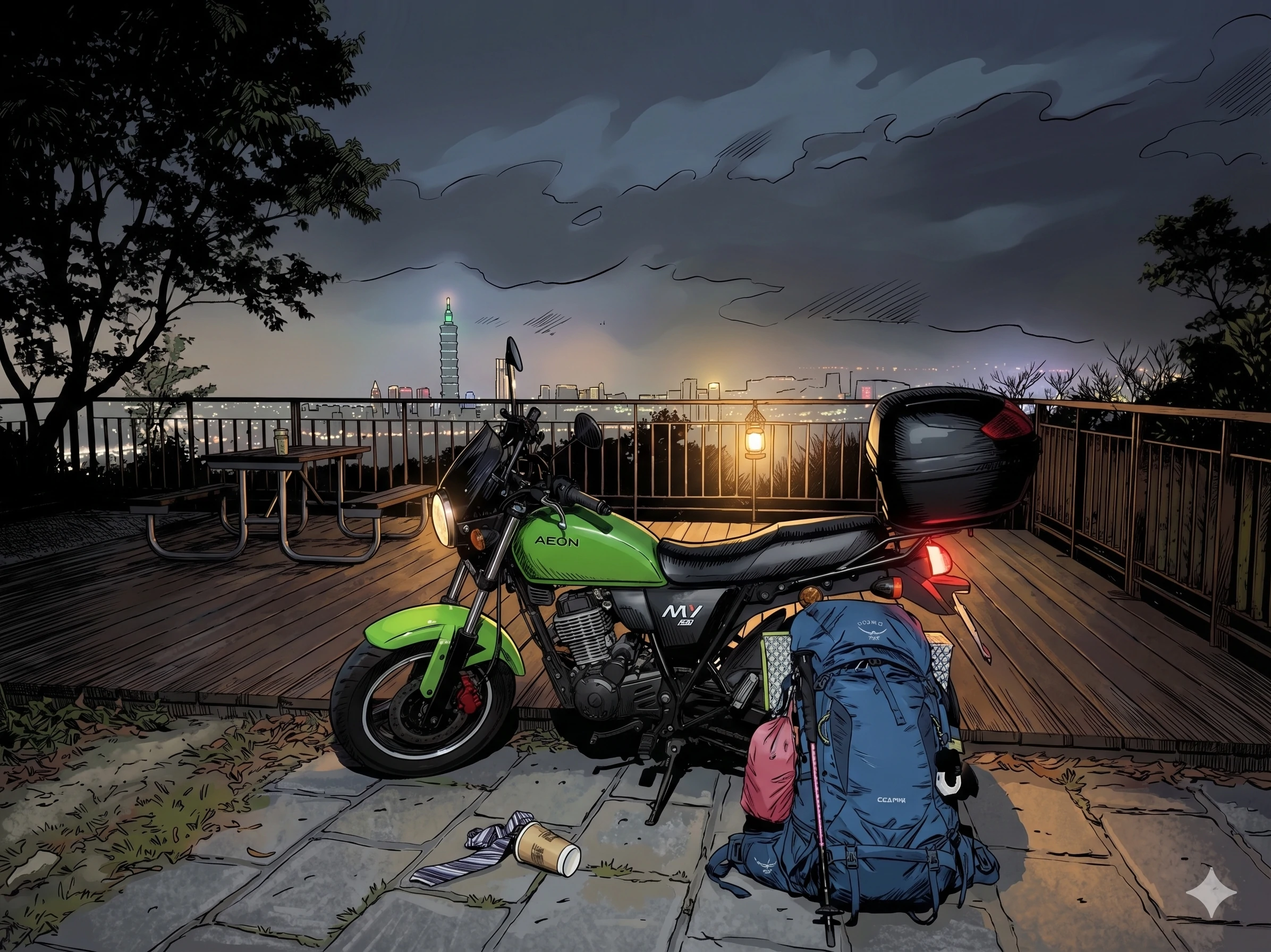 【台北機車露營】受夠了工作負能量?內湖碧山露營場,單人機車露營輕鬆上手